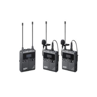 GODOX WMicS1 sistema inalámbrico de dos micrófonos de solapa